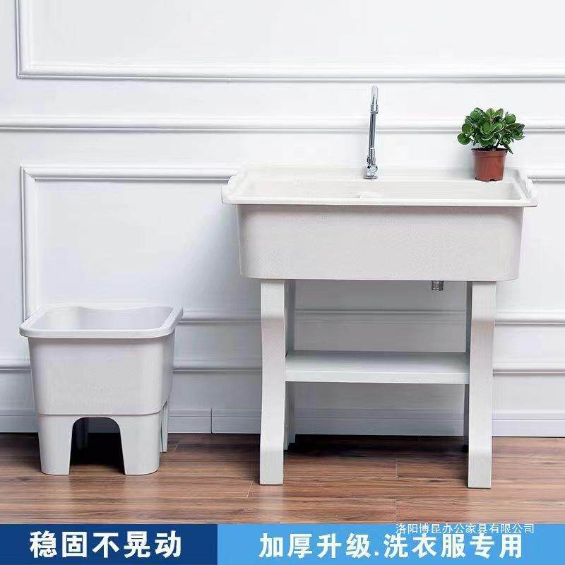 石英石洗衣池家用阳台带搓衣板室外庭院洗衣台盆大理石一体洗衣槽