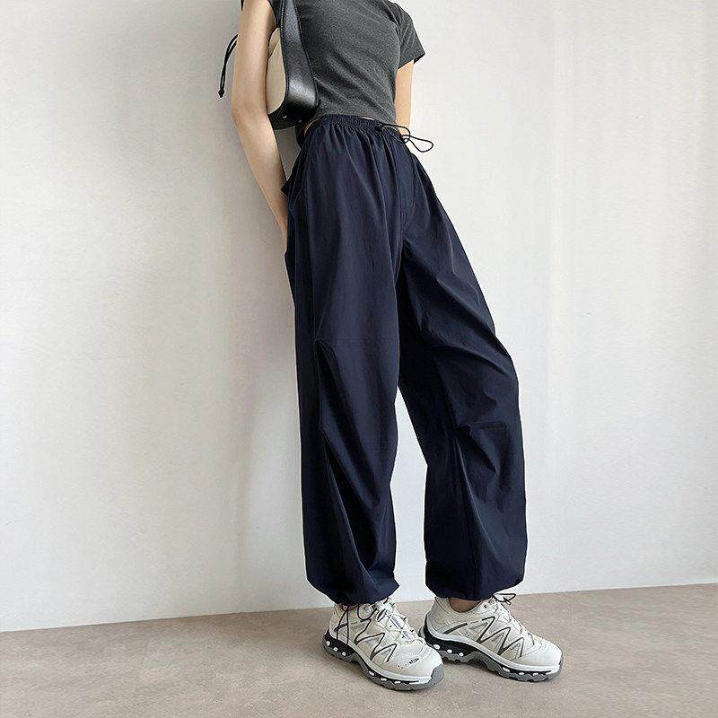 冰丝速干工装裤女2026夏季薄款大尺码显瘦宽松垂感休闲束脚阔腿裤