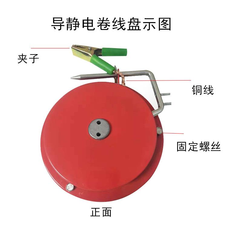 厂家直销手/自动5m10丝m静电卷线盘车油罐编织铜伸缩导式接AUQ地