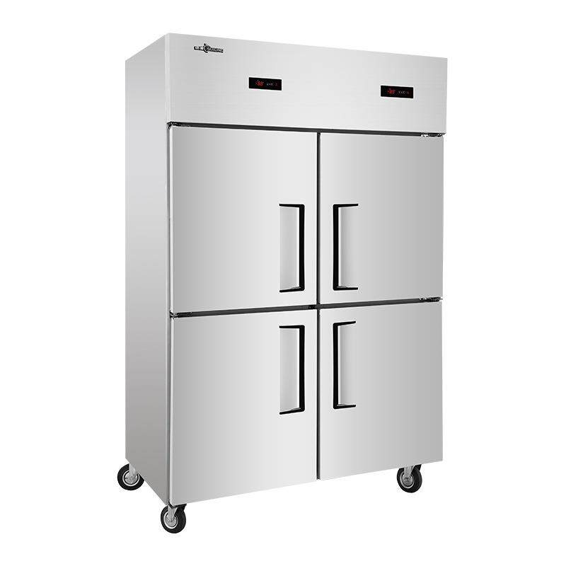 穗凌现货冰柜商用冷冻柜四门六门不锈钢冷藏冷冻保鲜柜冰箱厨房柜