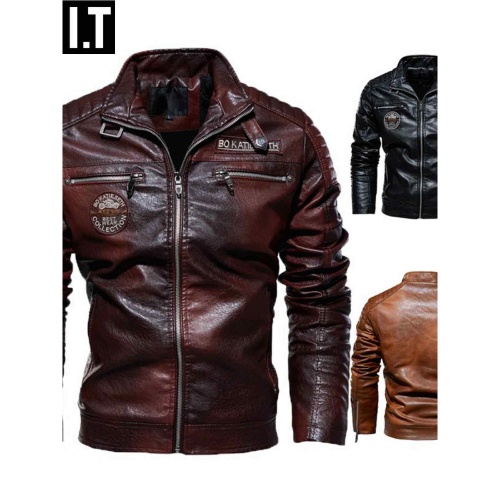 潮牌大码真皮皮衣男2025秋冬新款痞帅骑行机车服夹克加绒加厚外套