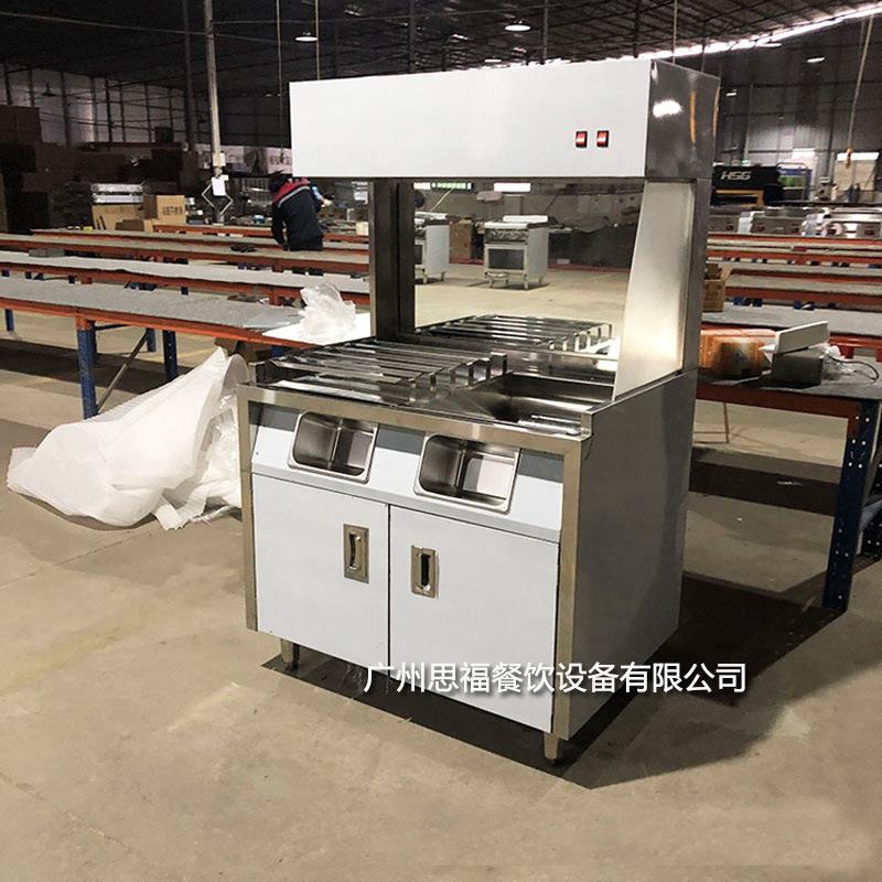 VF-10立式薯条保温站西式快餐店加厚不锈钢薯条槽撒盐控油工作站