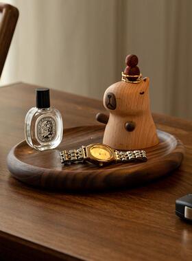 卡皮巴拉钥匙收纳玄关摆件入户门装饰乔迁新居礼物品生日桌面托