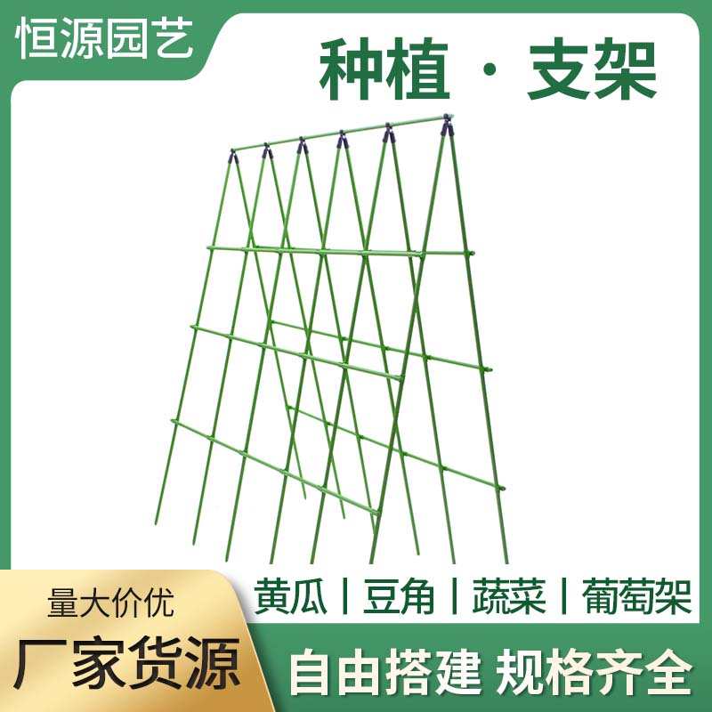 种菜架子黄瓜豆角爬藤架庭院葡萄架包钢塑管植物支架户外攀爬架子