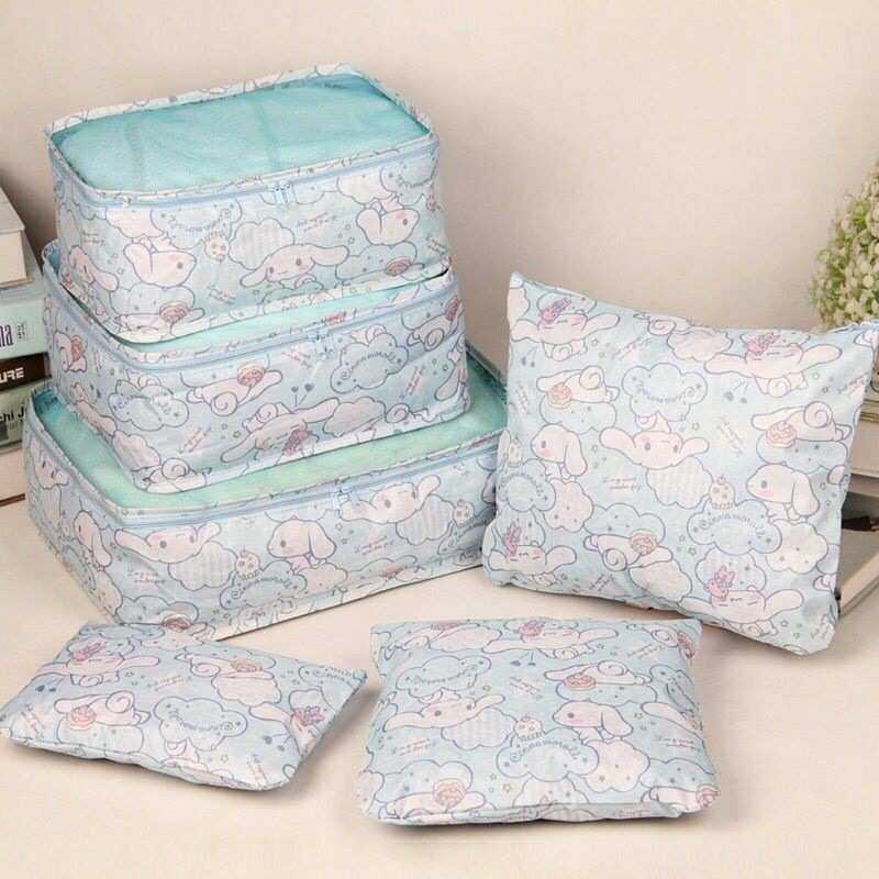 可爱卡通美乐蒂出差旅游分装衣物行李整理包旅行收纳袋六件套包邮,收纳整理,其他收纳袋,淘宝优惠券,粉丝福利购,淘宝优惠卷
