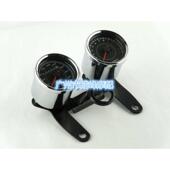 通用LED双色仪表总成 电子感应转速表 摩托车改装 复古里程表总成