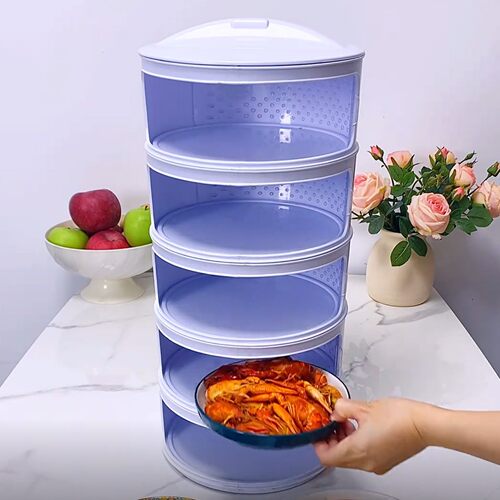 厨房置物架放剩菜多层收纳层架子收盘子剩饭装餐柜神器用品家用大