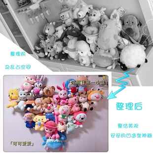 玩偶收纳墙娃娃墙上网格展示架子毛公仔铁艺网格挂架网红背景爱心