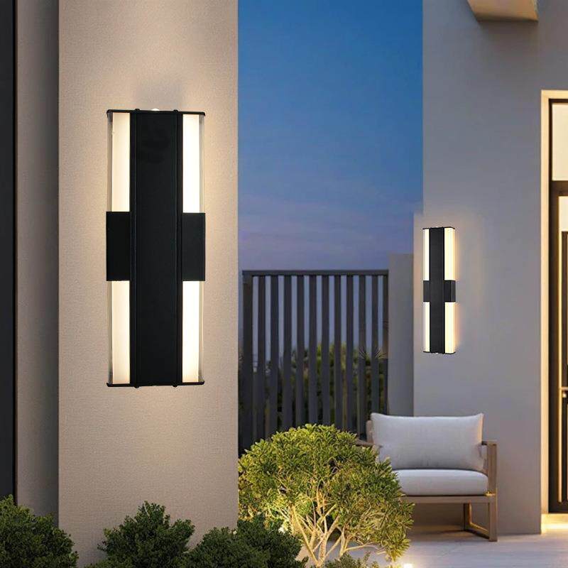 约户外装饰超亮防水壁灯庭院墅别大门柱灯上下长发MS光室简外条壁