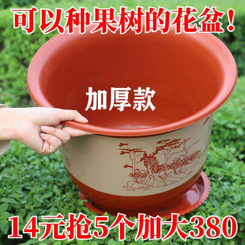 花盆仿陶瓷树脂塑料果树盆特大号盆栽绿植果树绿萝月季牡丹花盆