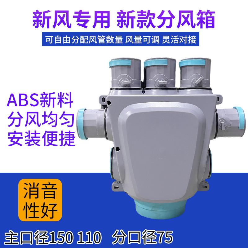 分风箱新风系统ABS一分七风管分配器中央空调新风系统分支分叉箱