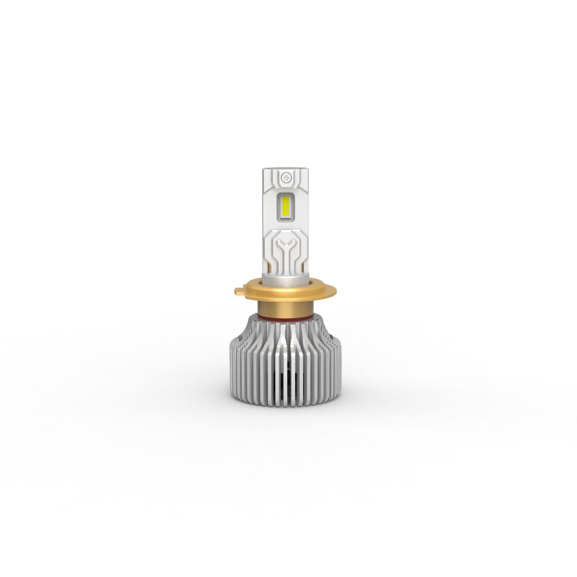 汽车LED大灯H7H4双铜管散热140W功率led前照明灯9005H11雾灯解码