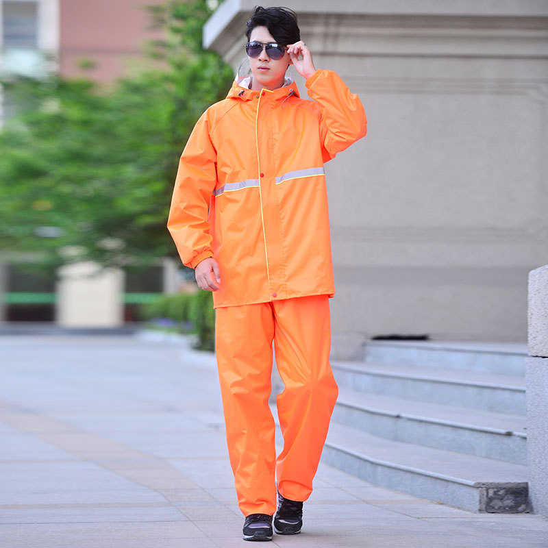 厂家直供牛津布雨衣户外劳保环卫雨衣成人分体雨衣摩托车雨衣