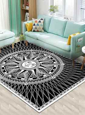 正品ins网红色潮地毯个客厅 牌卧室床边地垫 性创意衣帽橙间房间