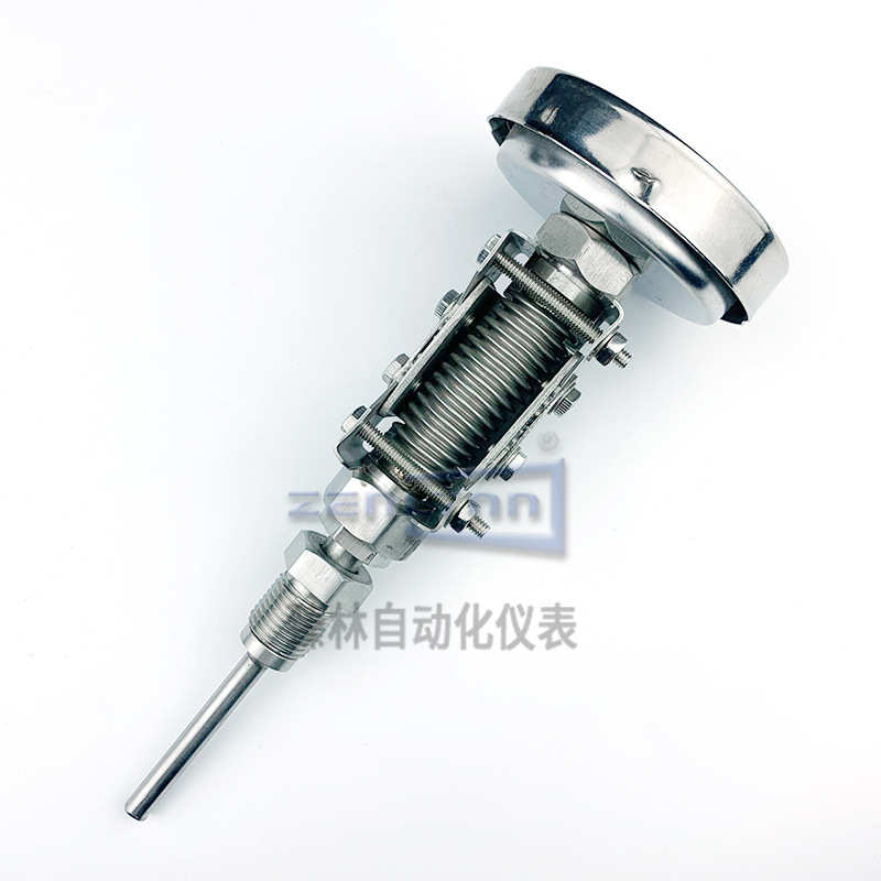 表盘60mm双金属温度计WSS-381万向指针温度计万向型双金属温度计