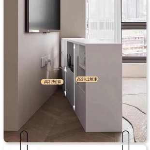 电视柜20公分极窄款25收纳储物柜一体60cm高款无腿落地格子30