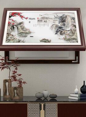 嘉禾万世兴仪表箱装饰中国山水风光开关屏蔽箱壁画餐厅配电箱挂画