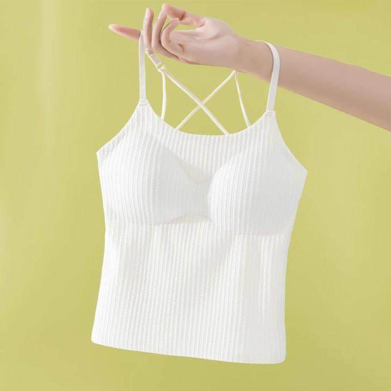 夏季交叉吊带美背内衣女士薄款显瘦背心抹胸无痕文胸一体打底上衣,女装/女士精品,背心吊带,淘宝优惠券,粉丝福利购,淘宝优惠卷