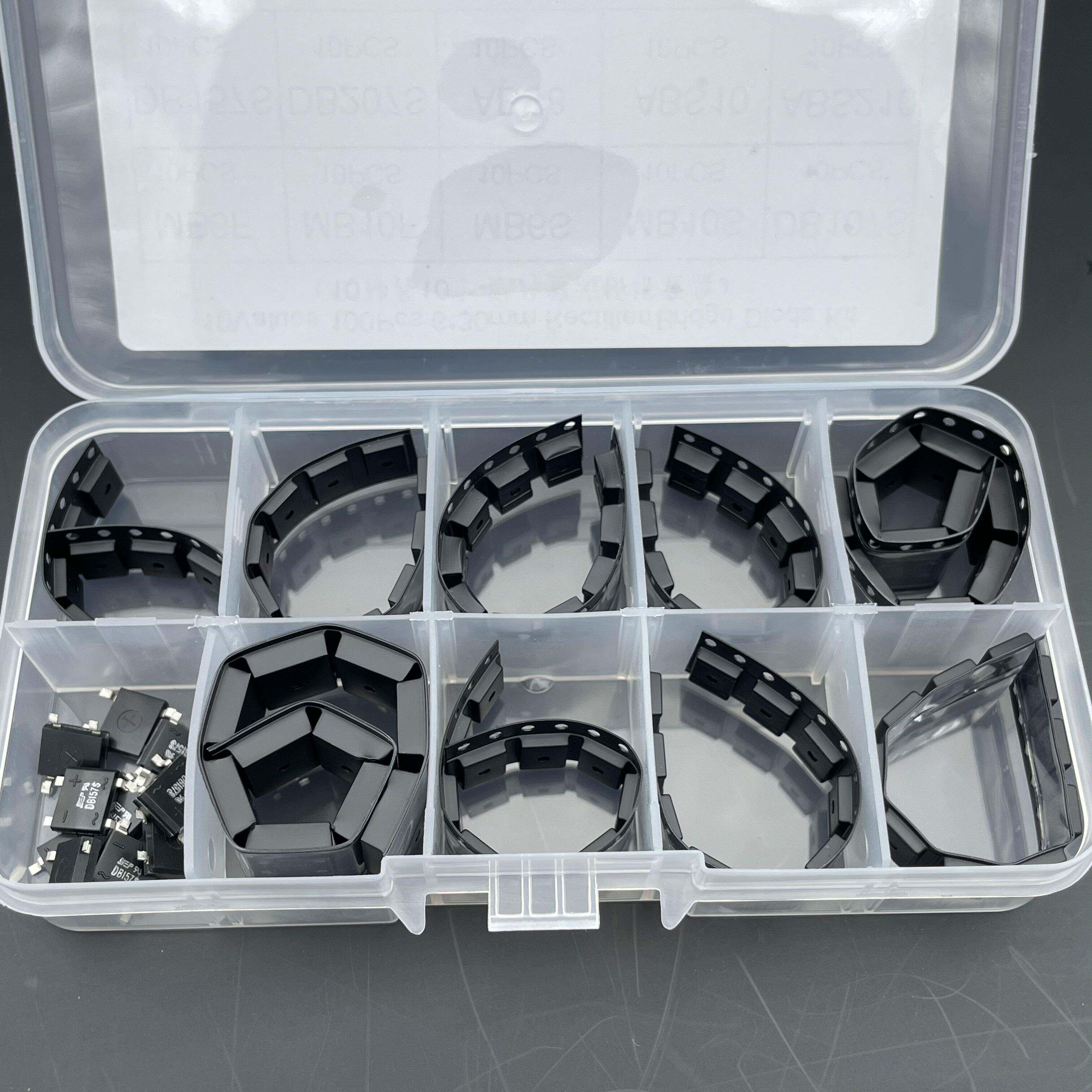10种贴片整流桥堆包盒MB6F/MB10F/10S/6S DB107S 157S 207S ABS10