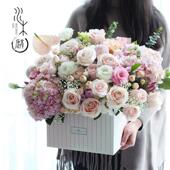 成都水木麟花店鲜花配送同城送花上门速递花束花盒生日抱抱桶