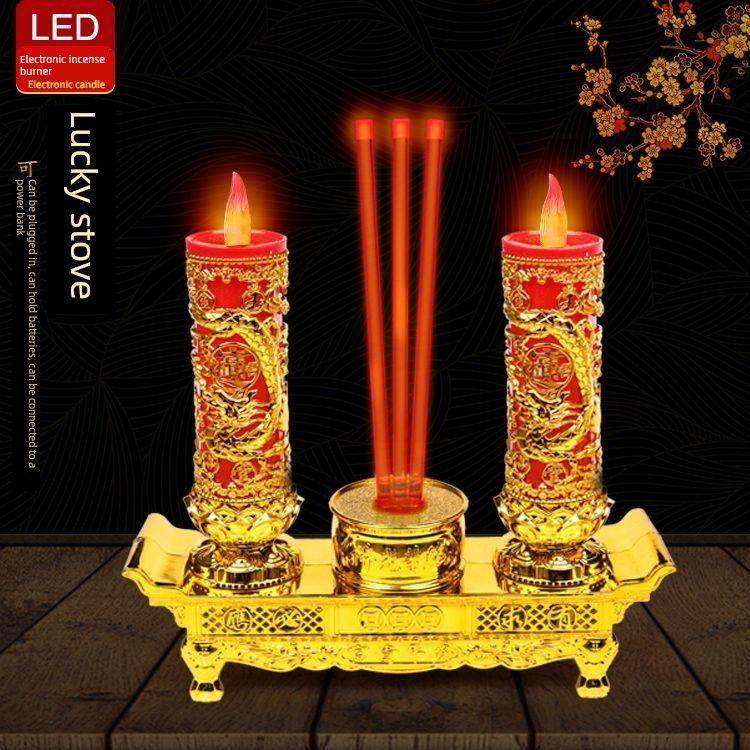 Led人工电烛台莲花灯2023新型蜡烛灯可充电数码蜡烛龙凤天长灯,家居饰品,蜡烛/蜡片,淘宝优惠券,粉丝福利购,淘宝优惠卷