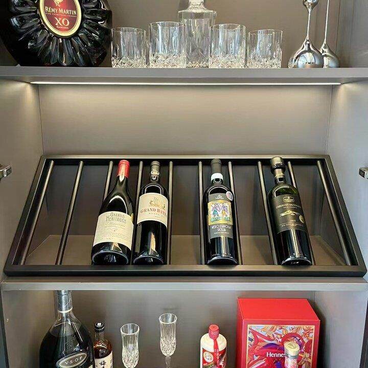 轻奢红酒架层架酒柜斜放悬挂家用葡萄酒瓶架子展示置物架摆件定制