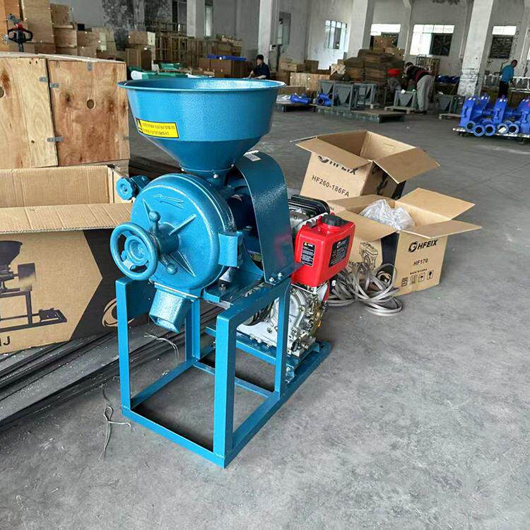 花椒孜然干磨粉机米糕玉米糊打浆机180型号磨浆机配套汽油机柴油