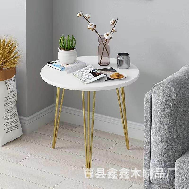 简约边几角桌民宿装饰客厅休闲桌小户型圆形茶几桌咖啡桌轻奢风