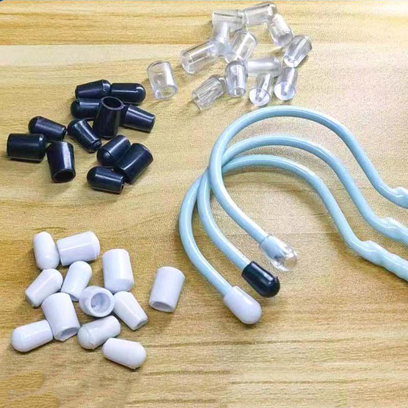 衣架头套塑料钢丝铁线防护贴线保护阻流塞衣架管帽PVC防撞铁艺胶