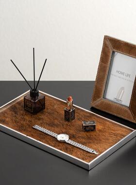 皮匠十三现代YJ-XK-64轻奢革相框摆台室柜床头书房桌面高档家居装