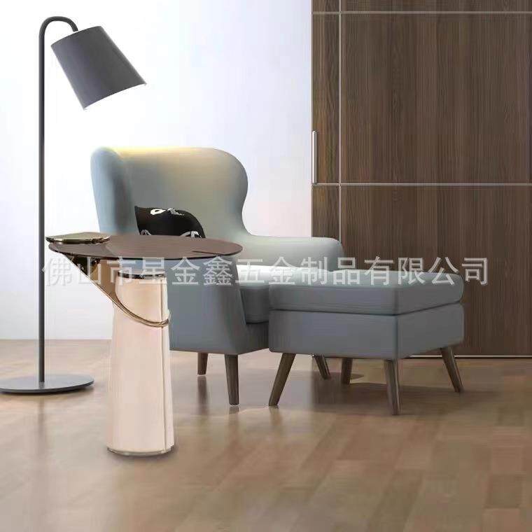 轻奢边几角几后现代简约客厅意式设计师小户型迷你沙发北欧小圆桌