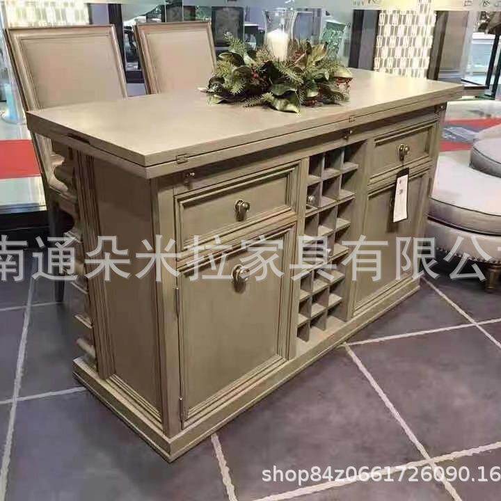 美式简约乡村实木餐边柜莫里印象艺术隔断酒柜小户型装饰