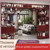 订制薄谷架实木榆彷古中式 隔断客厅入口展示柜月洞门薄谷架