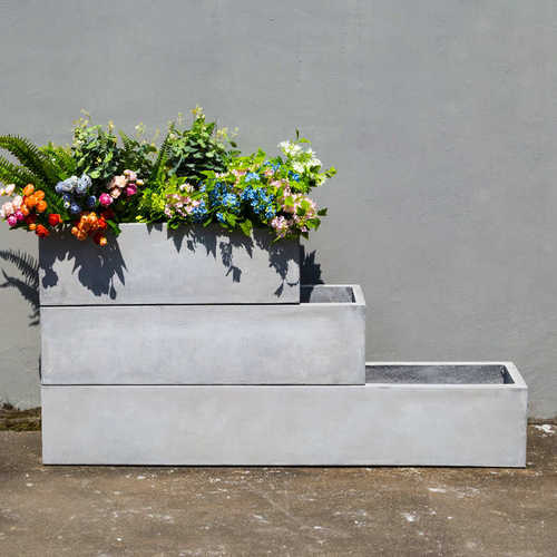 长方形水泥花盆长条镁泥花箱大号马槽花槽绿植柜户外阳台种菜厂家