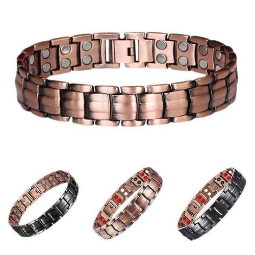 Mens Sphere Hexagon Magnetic Bracelet 4in1 Wide Detachable
