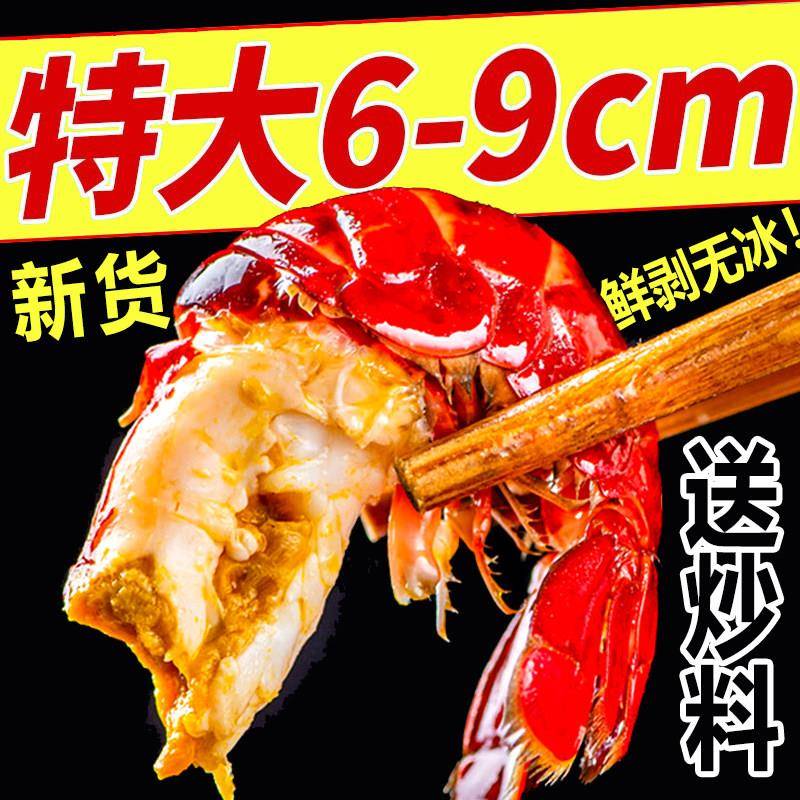 龙虾尾冷冻鲜活特大号无冰衣鲜冻小龙虾生鲜虾球商用整箱3斤