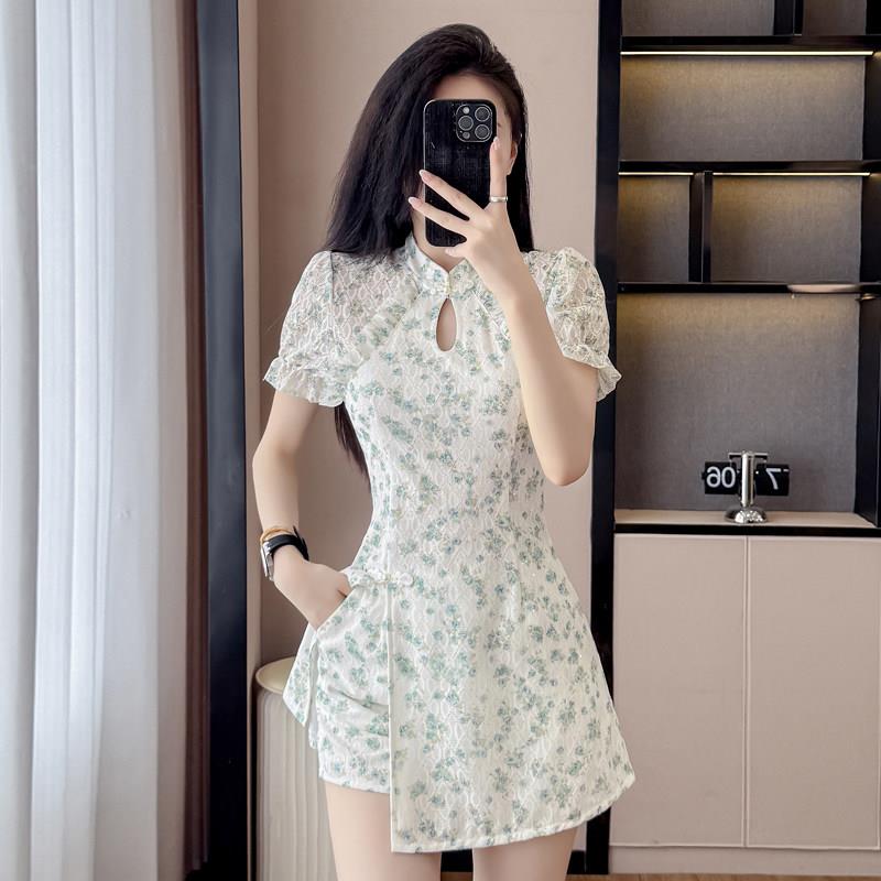 足浴工衣足疗技师工作服旗袍女新中式国风养生会所茶艺师服装