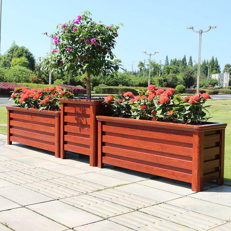 铝合金户外花箱长方形组合庭院花坛室外树箱阳台种植箱隔断花槽