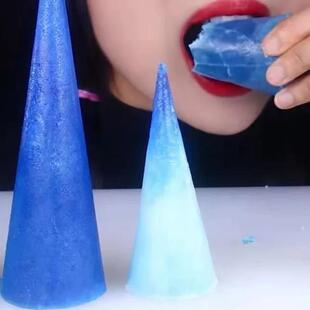 网红琥珀糖大块圆锥形韩国网红声控糖抖音手工高颜值盒装糖果零食