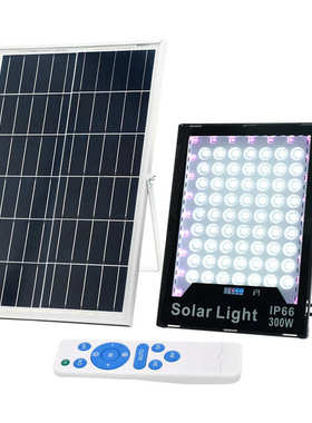 程熙新款LEDsolar light 户外防水RGB带氛围灯400W太阳能投光灯