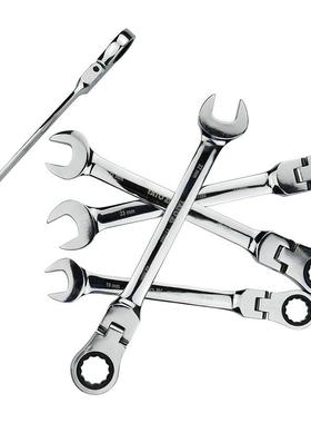 YAO活头棘轮开口两用扳手72齿汽修T具双头梅花省力快807工双向扳