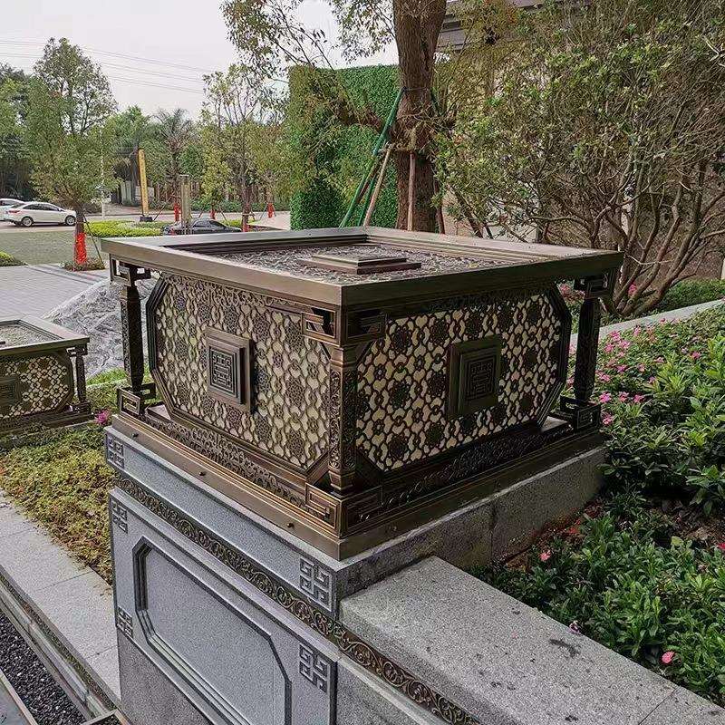 厂家直销不锈钢拉丝仿云石庭院柱头灯大型小区商场大门景观灯