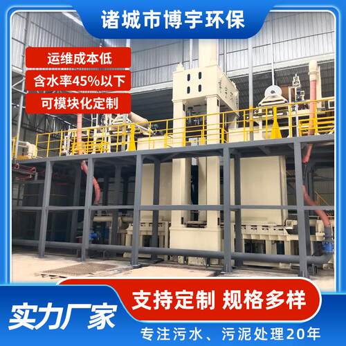 博宇市政污泥脱水压滤机 污水处理厂污泥超高压带式压榨脱水机
