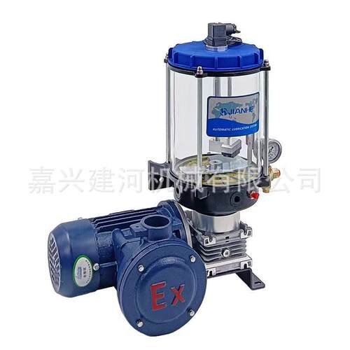 建河做黄油润滑系统DBT电动油脂泵透明油罐4升防爆电机油脂润滑泵