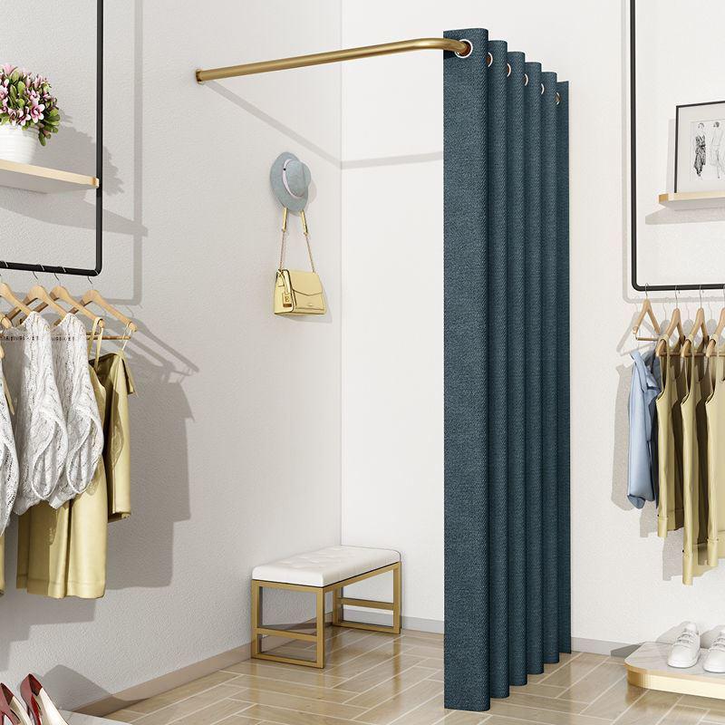 布帘间组装商场架子便携简易换衣服装店展示试衣间帘子落地更衣室