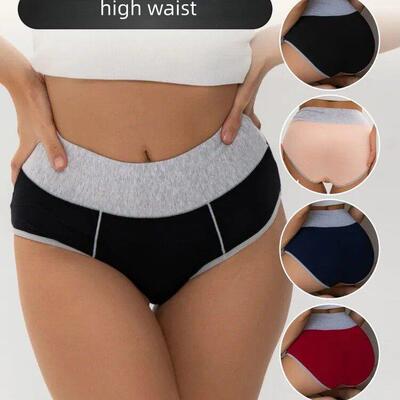 ASIMOON Womens Cotton Underwear High Waisted Slight Tummy