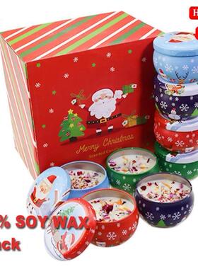 Christmas Scented candles Set 100% Soy wax Christmas gifts