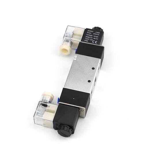 双线圈两位五通电磁阀4V20-10DC12VDC24VAC110VAC220V