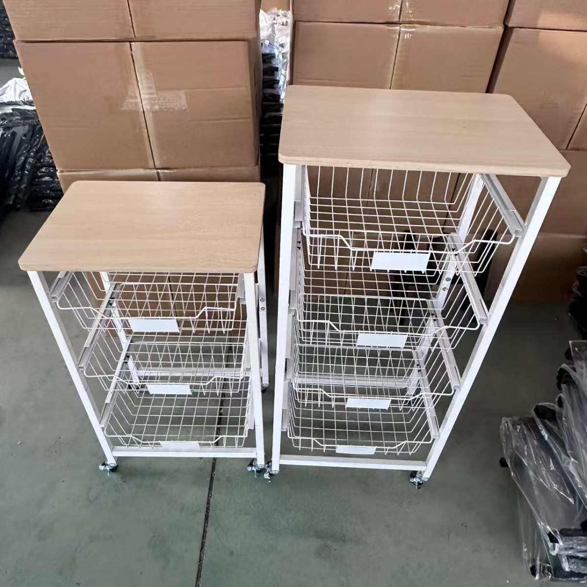果蔬架厨房置物架滑轮移动落地多长果蔬篮夹缝架水果篮杂物收纳架
