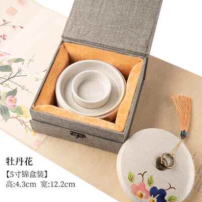 高档兰砚斋文房圈保湿防蒸发砚不干墨砚台毛笔墨水书法专用带盖墨